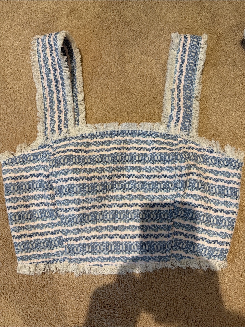 House of Harlow 1960 Blue and White Striped Two-Piece Skirt Set - Picture 8 of 10